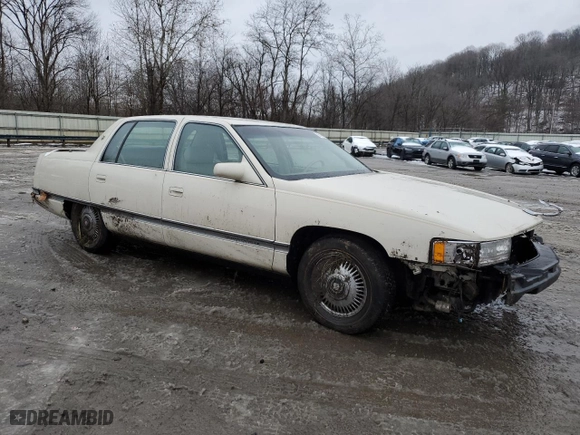 1995 Cadillac DeVille with VIN 1G6KD52B8SU274053, listed as a Copart auction lot 86429934 with 100,496 mi miles and Salvage Title. Bid and sale history available at carsss.com. Image 4.