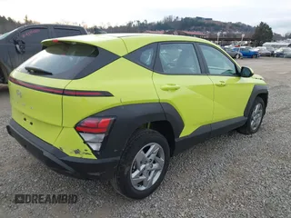 2025 Hyundai Kona SE with VIN KM8HA3AB2SU208504, listed as a IAAI auction lot 41458066 with 918 mi miles. Bid and sale history available at carsss.com. Image 4.