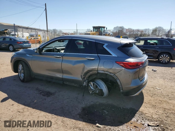 2019 Infiniti QX50 Essential with VIN 3PCAJ5M32KF132992, listed as a Copart auction lot 52407315 with 67,441 mi miles and Salvage Title. Bid and sale history available at DreamBid. Image 2.