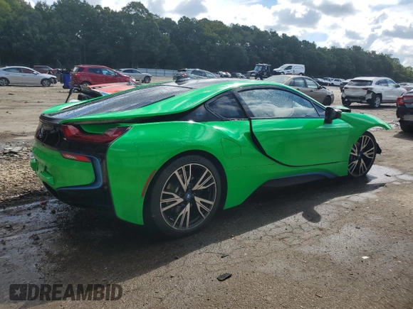 2015 BMW i8 with VIN WBY2Z2C50FV392974, listed as a Copart auction lot 72072684 with 116,474 mi miles and Salvage Title. Bid and sale history available at carsss.com. Image 3.