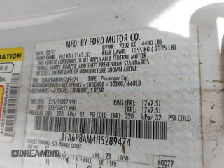 2017 Ford Mustang V6 с VIN 1FA6P8AM4H5289474, выставлен на аукционе IAAI как лот 42412302 с пробегом Не указан миль и . История ставок и продаж доступна на DreamBid. Изображение 9.
