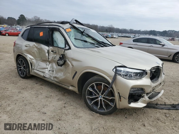 2021 BMW X3 M40i with VIN 5UXTY9C09M9E61321, listed as a Copart auction lot 44116045 with 0 mi miles and Salvage Title. Bid and sale history available at carsss.com. Image 4.