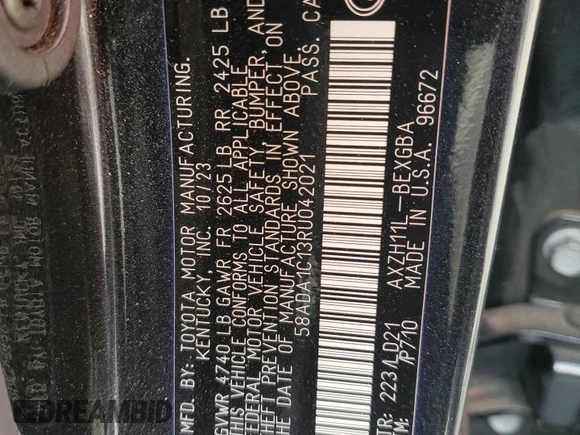 2024 Lexus ES with VIN 58ADA1C13RU042021, listed as a Copart auction lot 42657255 with 51,374 mi miles and Salvage Title. Bid and sale history available at carsss.com. Image 15.