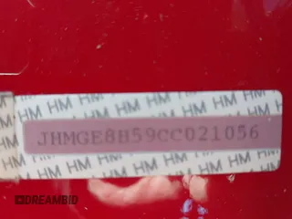2012 Honda Fit Sport with VIN JHMGE8H59CC021056, listed as a IAAI auction lot 41916405 with 1 mi miles. Bid and sale history available at carsss.com. Image 9.
