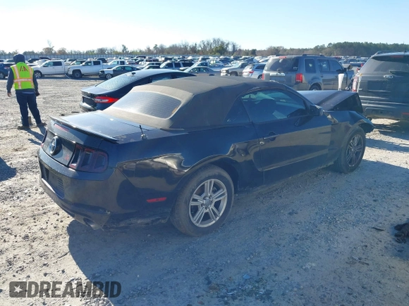 2014 Ford Mustang V6 with VIN 1ZVBP8EM2E5322709, listed as a IAAI auction lot 41732809 with 130,263 mi miles. Bid and sale history available at carsss.com. Image 4.