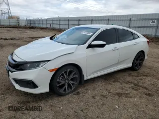 2019 Honda Civic Sedan Sport with VIN 2HGFC2F81KH542637, listed as a Copart auction lot 49427385 with 80,025 mi miles and Salvage Title. Bid and sale history available at carsss.com. Image 1.