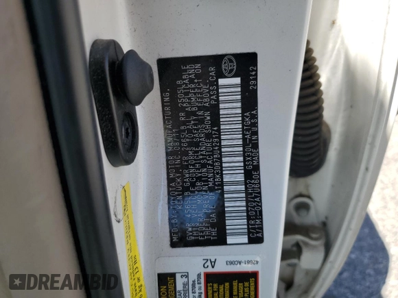 2011 Toyota Avalon with VIN 4T1BK3DB7BU429174, listed as a Copart auction lot 52441275 with 45,988 mi miles and Salvage Title. Bid and sale history available at DreamBid. Image 13.