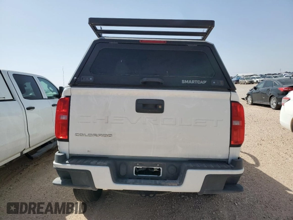 2022 Chevrolet Colorado 2WD Work Truck with VIN 1GCGSBEA4N1312877, listed as a Copart auction lot 87081854 with Not provided miles and Salvage title. Bid and sale history available at DreamBid. Image 6.