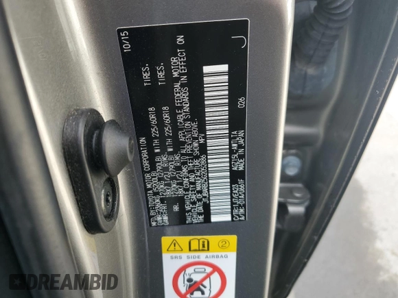 2016 Lexus NX 200t z VIN JTJBARBZ5G2052886, wystawiony jako Copart lot #55571105 z przebiegiem 104 501 mil mil oraz Szkoda całkowita • Salvage title. Historia ofert i sprzedaży dostępna na DreamBid. Obrazek 14.
