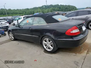 2008 Mercedes-Benz CLK 350 with VIN WDBTK56F98F250442, listed as a Copart auction lot 54140584 with 136,329 mi miles and Salvage Title. Bid and sale history available at carsss.com. Image 2.