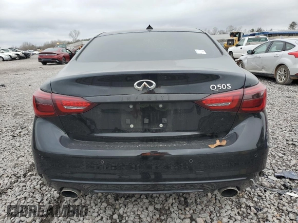 2020 Infiniti Q50 3.0t SPORT with VIN JN1EV7AP7LM205102, listed as a Copart auction lot 43652135 with 68,075 mi miles and Salvage Title. Bid and sale history available at carsss.com. Image 6.