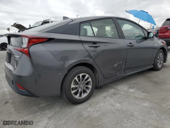 2019 Toyota Prius L Eco with VIN JTDKARFU7K3086591, listed as a Copart auction lot 53752155 with 65,064 mi miles and Salvage Title. Bid and sale history available at carsss.com. Image 3.