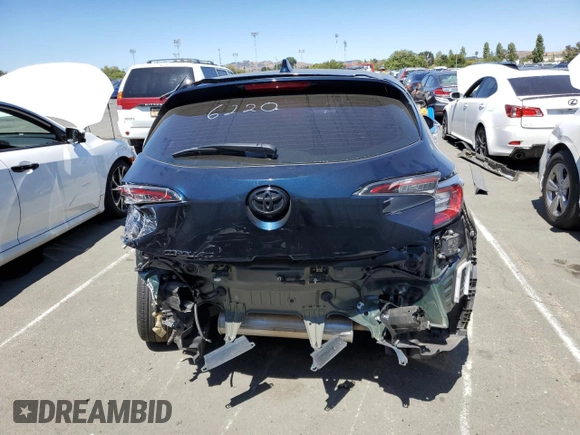 2022 Toyota Corolla Hatchback SE with VIN JTND4MBEXN3186220, listed as a Copart auction lot 63149424 with 15,331 mi miles and Salvage Title. Bid and sale history available at carsss.com. Image 6.