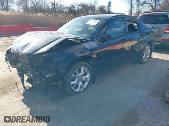 2013 Dodge Avenger R/T with VIN 1C3CDZBG7DN604481, listed as a IAAI auction lot 41475607 with 53,462 mi miles. Bid and sale history available at carsss.com. Image 2.
