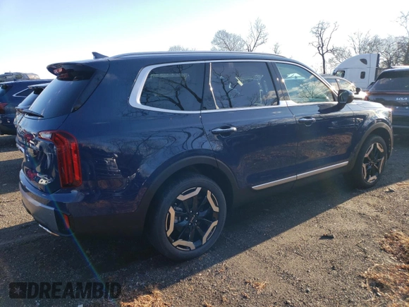2025 Kia Telluride S with VIN 5XYP64GC0SG571456, listed as a Copart auction lot 84878504 with 9 mi miles and Salvage Title. Bid and sale history available at DreamBid. Image 3.