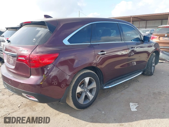 2014 Acura MDX with VIN 5FRYD3H24EB004509, listed as a IAAI auction lot 41527997 with 113,117 mi miles. Bid and sale history available at carsss.com. Image 4.