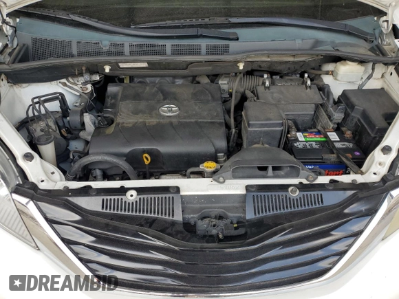 2011 Toyota Sienna LE AAS с VIN 5TDKK3DC3BS041604, выставлен на аукционе Copart как лот 59544695 с пробегом 265 521 миль миль и Списание • Salvage title. История ставок и продаж доступна на DreamBid. Изображение 12.