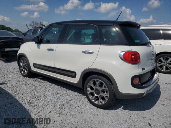 2014 FIAT 500L Trekking with VIN ZFBCFADH9EZ015734, listed as a Copart auction lot 57647185 with 67,302 mi miles and Salvage title. Bid and sale history available at DreamBid. Image 2.