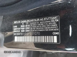 2005 Mercedes-Benz C 240 with VIN WDBRF81J05F557070, listed as a IAAI auction lot 42242556 with 113,139 mi miles and . Bid and sale history available at DreamBid. Image 9.
