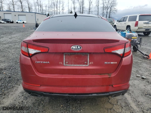 2012 Kia Optima SX with VIN 5XXGR4A60CG027605, listed as a Copart auction lot 50264925 with 152,553 mi miles and Clean Title. Bid and sale history available at carsss.com. Image 6.