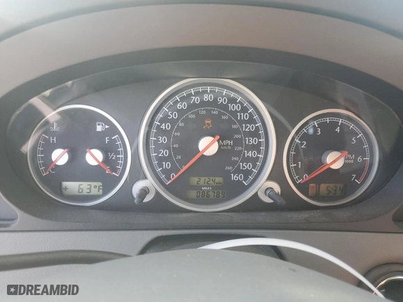 2005 Chrysler Crossfire Limited with VIN 1C3AN69L25X025586, listed as a Copart auction lot 86121754 with 86789 miles and Salvage Title. Bid and sale history available at carsss.com. Image 9.