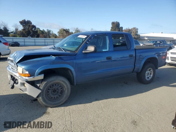 2004 Dodge Dakota SLT with VIN 1D7HG48N04S649545, listed as a Copart auction lot 51510515 with 152,143 mi miles and Salvage Title. Bid and sale history available at carsss.com. Image 1.