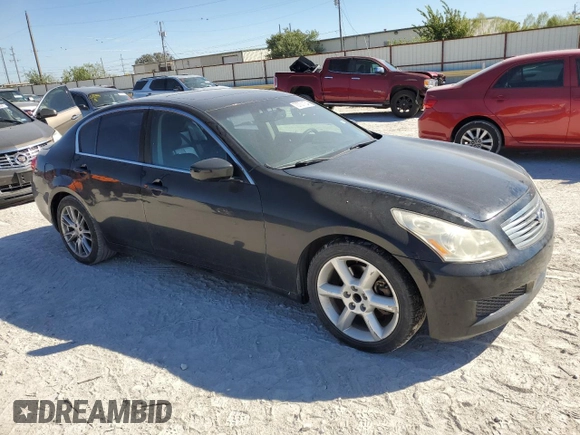 2008 Infiniti G35 with VIN JNKBV61E98M208176, listed as a Copart auction lot 73701134 with 200,799 mi miles and Salvage Title. Bid and sale history available at DreamBid. Image 4.
