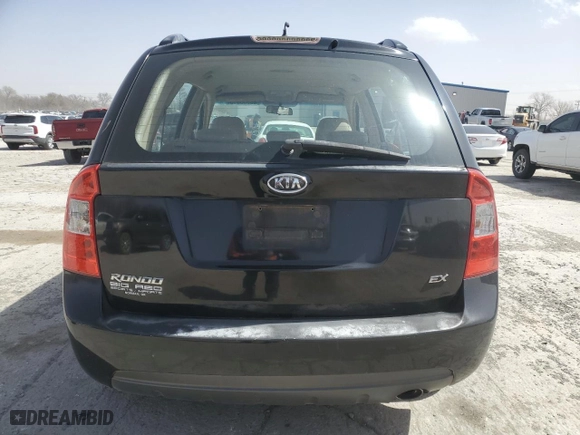 2007 Kia Rondo EX with VIN KNAFG525277056130, listed as a Copart auction lot 48306815 with 149,435 mi miles and Salvage Title. Bid and sale history available at carsss.com. Image 6.
