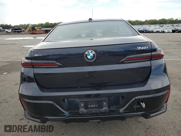 2024 BMW 7 Series 740i xDrive with VIN WBA33EH09RCR24113, listed as a Copart auction lot 56699365 with Not provided miles and Salvage title. Bid and sale history available at DreamBid. Image 6.