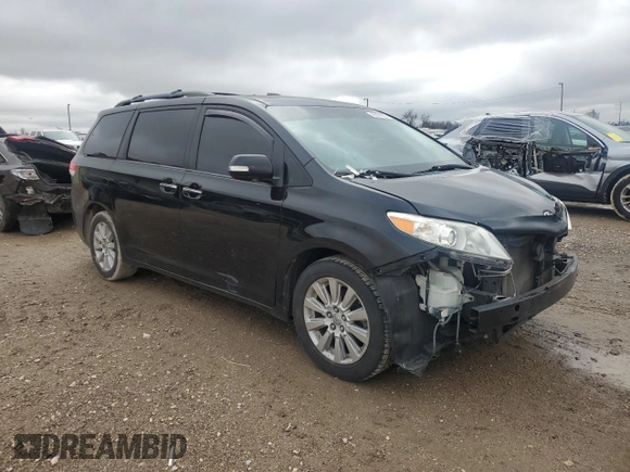 2014 Toyota Sienna Limited with VIN 5TDDK3DC3ES081744, listed as a Copart auction lot 43601485 with 139,222 mi miles and Salvage Title. Bid and sale history available at DreamBid. Image 4.