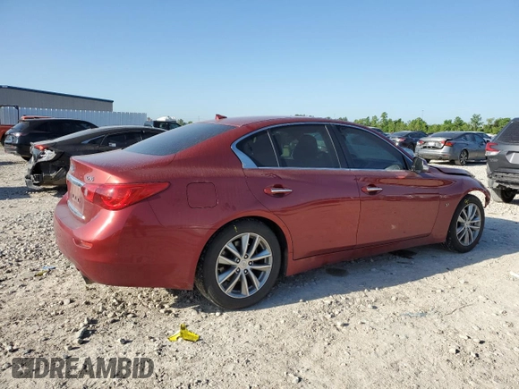 2015 Infiniti Q50 Premium with VIN JN1BV7AP1FM356654, listed as a Copart auction lot 51556495 with 136,867 mi miles and Salvage Title. Bid and sale history available at carsss.com. Image 3.