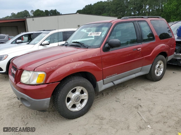2001 Ford Explorer Sport with VIN 1FMYU70E41UC36295, listed as a Copart auction lot 56711194 with 120,805 mi miles and Salvage Title. Bid and sale history available at carsss.com. Image 1.