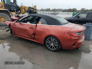 2022 BMW 4 Series 430i z VIN WBA23AT04NCK24960, wystawiony jako Copart lot #45815565 z przebiegiem Nie podano mil oraz Nie do naprawy • Non repairable. Historia ofert i sprzedaży dostępna na DreamBid. Obrazek 2.