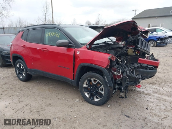 2018 Jeep Compass Trailhawk with VIN 3C4NJDDB2JT441865, listed as a IAAI auction lot 41848542 with 109,696 mi miles and . Bid and sale history available at carsss.com. Image 1.