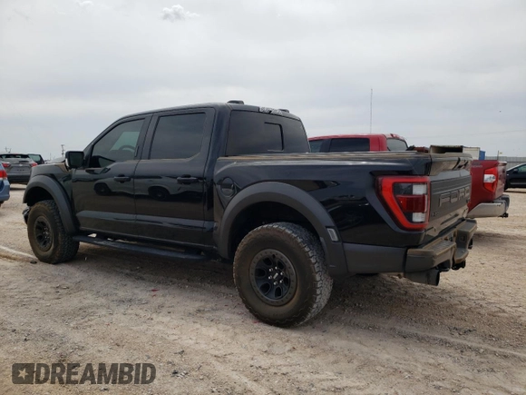 2021 Ford F-150 Raptor with VIN 1FTFW1RG9MFC63220, listed as a Copart auction lot 55026964 with 47,900 mi miles and Salvage Title. Bid and sale history available at carsss.com. Image 2.