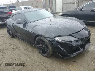 2021 Toyota GR Supra 3.0 with VIN WZ1DB0C02MW036820, listed as a Copart auction lot 45156945 with 16,988 mi miles and Salvage Title. Bid and sale history available at carsss.com. Image 4.