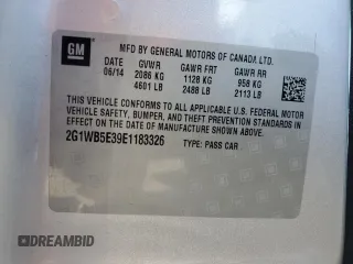 2014 Chevrolet Impala LT с VIN 2G1WB5E39E1183326, выставлен на аукционе Copart как лот 42614325 с пробегом 146 883 миль миль и Чистый • Clean title. История ставок и продаж доступна на DreamBid. Изображение 12.