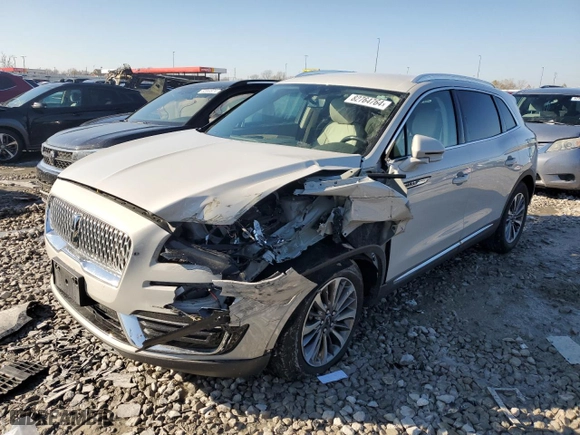 2020 Lincoln Nautilus Standard with VIN 2LMPJ6J97LBL31351, listed as a Copart auction lot 82764764 with 47,781 mi miles and Salvage Title. Bid and sale history available at carsss.com. Image 1.