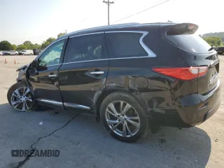 2013 Infiniti JX35 with VIN 5N1AL0MNXDC328902, listed as a Copart auction lot 65277594 with 144,842 mi miles and Salvage Title. Bid and sale history available at carsss.com. Image 2.