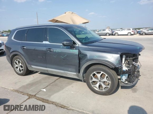 2021 Kia Telluride EX z VIN 5XYP34HC2MG122466, wystawiony jako Copart lot #65590244 z przebiegiem 56 555 mil mil oraz Szkoda całkowita • Salvage title. Historia ofert i sprzedaży dostępna na DreamBid. Obrazek 4.