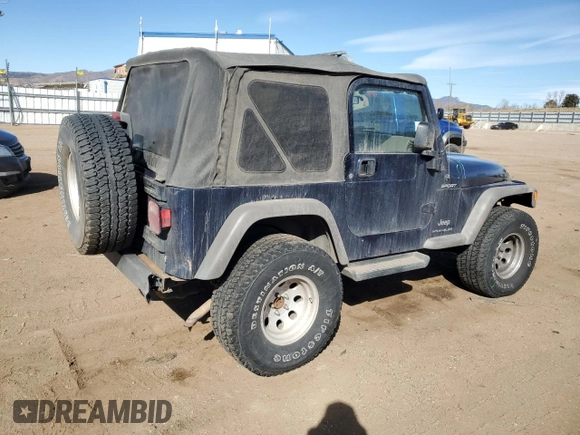 2006 Jeep Wrangler Sport with VIN 1J4FA49S26P775297, listed as a Copart auction lot 48072125 with 0 mi miles and Salvage Title. Bid and sale history available at carsss.com. Image 3.