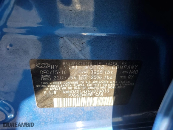 2017 Hyundai Elantra GT with VIN KMHD35LHXHU379810, listed as a Copart auction lot 87701295 with 137,011 mi miles and Salvage Title. Bid and sale history available at carsss.com. Image 12.