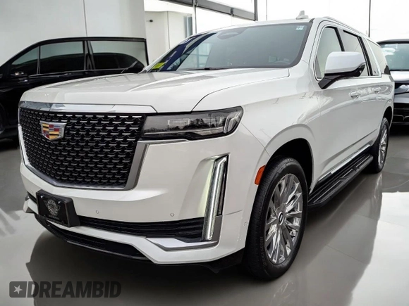 2021 Cadillac Escalade ESV Premium Luxury z VIN 1GYS4KKL7MR4240XX, wystawiony jako Copart lot #53200145 z przebiegiem 43 652 mil mil oraz Czysty tytuł • Clean title. Historia ofert i sprzedaży dostępna na DreamBid. Obrazek 2.