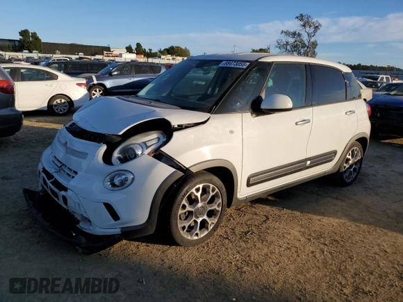 2014 FIAT 500L Trekking with VIN ZFBCFADH3EZ003868, listed as a Copart auction lot 88473055 with 102,132 mi miles and Salvage Title. Bid and sale history available at DreamBid. Image 1.