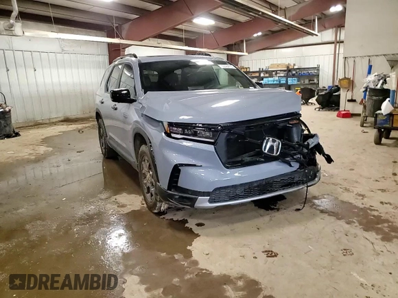 2025 Honda Pilot TrailSport with VIN 5FNYG1H64SB054791, listed as a Copart auction lot 53564105 with 15,289 mi miles and Non repairable. Bid and sale history available at DreamBid. Image 14.