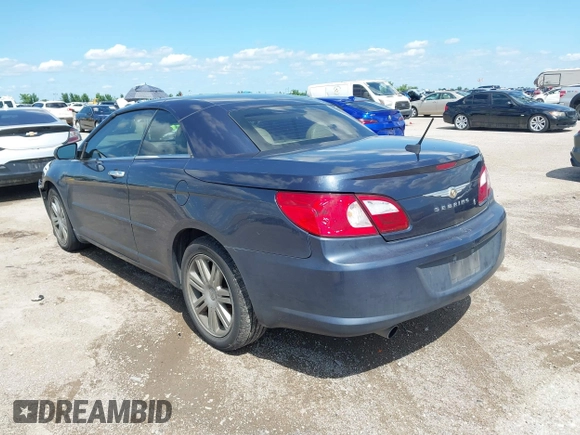 2008 Chrysler Sebring Limited with VIN 1C3LC65M88N639250, listed as a IAAI auction lot 42435275 with 98,163 mi miles and . Bid and sale history available at DreamBid. Image 3.