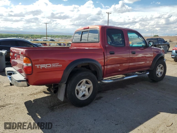 2002 Toyota Tacoma PreRunner with VIN 5TEGN92NX2Z014116, listed as a Copart auction lot 55982425 with 200,180 mi miles and Salvage title. Bid and sale history available at DreamBid. Image 3.