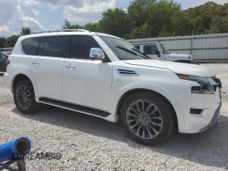 2021 Nissan Armada Platinum with VIN JN8AY2DB4M9794057, listed as a Copart auction lot 70596714 with 0 mi miles and Salvage Title. Bid and sale history available at carsss.com. Image 4.