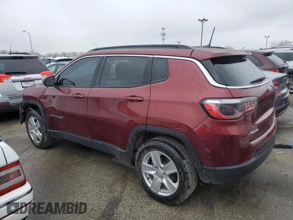 2022 Jeep Compass Latitude with VIN 3C4NJDBB2NT111913, listed as a Copart auction lot 47461105 with 35,946 mi miles and Salvage Title. Bid and sale history available at DreamBid. Image 2.