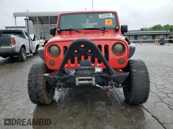 2014 Jeep Wrangler Unlimited Rubicon X with VIN 1C4BJWFG9EL322266, listed as a Copart auction lot 54381095 with 126,850 mi miles and Salvage title. Bid and sale history available at DreamBid. Image 5.